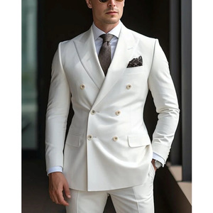 Nuevo <span class=keywords><strong>Traje</strong></span> Casual de Negocios de Dos Piezas para Hombre 2026, Corte Entallado, con Cierre de Cremallera y Detalle de Cuentas, Diseño Coreano Africano - Product Image 6