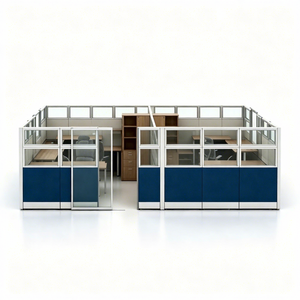 Pared Divisoria Modular para <span class=keywords><strong>Oficina</strong></span>, Sistema de Partición de Vidrio para <span class=keywords><strong>Oficina</strong></span>, Marco de Aluminio, Divisor de Estación de Trabajo Moderna para <span class=keywords><strong>Oficina</strong></span> - Product Image 5