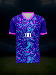 Maillot de football personnalisé avec nom, numéro et couleur d'équipe, protection UV, séchage rapide, respirant, polyester, sublimation 3D, broderie - Product Image 5
