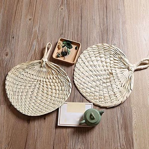 <span class=keywords><strong>Éventail</strong></span> traditionnel <span class=keywords><strong>chinois</strong></span> en bambou naturel et raphia, <span class=keywords><strong>éventail</strong></span>s d'été tissés à la main en feuilles de palmier, paille et rotin - Product Image 3