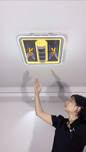 Ventilateur de <span class=keywords><strong>plafond</strong></span> moderne sans pales avec lumière LED, profil bas, montage encastré, moteur <span class=keywords><strong>silencieux</strong></span> pour chambre, salon, hôtel, restaurant - Product Image 6
