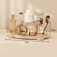 Étagère de bureau en bois massif Offres Spéciales supports de stockage de cosmétiques échelle multicouche supports d'affichage mobiles pour parfum maquillage soins de la peau