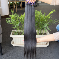 Extensions de cheveux brésiliens 100% vierges à crocheter, texture droite, longueur 8-40 pouces, peuvent être teintes, faible chute, sans nœuds
