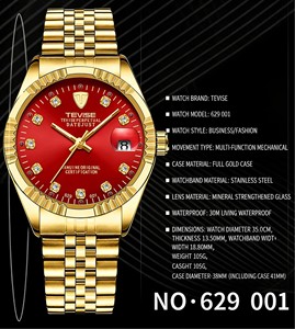 Montre Homme OEM Cadran Rond Multicolore avec Lunette Cannelée en Acier Inoxydable, Affichage de la Date Lumineux, Montre Personnalisée pour Homme - Product Image 5