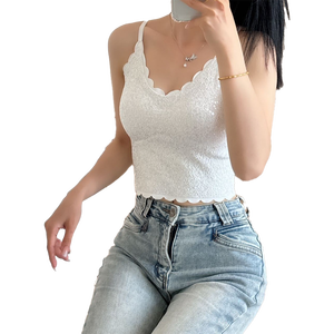 Mujeres Lentejuelas Crop Top Coquette Tank Tops Shiny Short Camis Bralette Slim Fit Estética Mujeres Top Tanks - Product Image 1