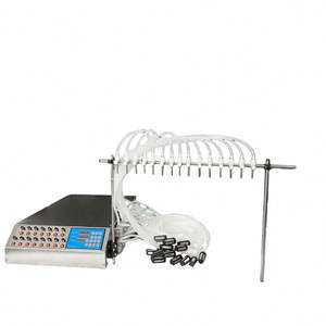 Machine de remplissage semi-automatique de bureau à 15 buses pour huile de poisson, parfum, lait, huile essentielle, boisson, eau et liquides - Product Image 2