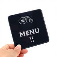Support de visiteur NFC personnalisé pour hôtel avec fonction de laisser un avis par simple contact, en PVC étanche