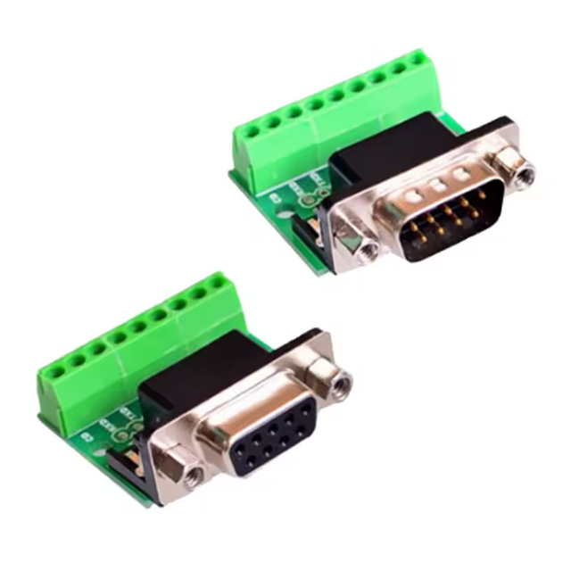 9pin Solderless Connectors DB9 RS232 Serial to Terminal Female Male Adapter Connector Breakout Board DB9 RS232