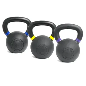 RIAO הכבידה שחור יצוק ברזל אבקה מצופה Kettlebell