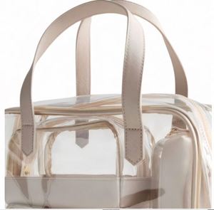 Bolsa de Playa Transparente Impermeable con Logotipo Personalizado, Bolsa de Compras Grande, Bolsa de Mano Transparente de PVC Impermeable para Mujer - Product Image 3