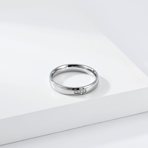 Tempusort Joyería de Moda al por Mayor, Anillo de Acero Inoxidable con Cruz Religiosa Pulida y Circonita para Hombres y Mujeres, Regalo de Aniversario o Oración - Product Image 2