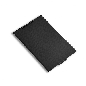 Aluminum Black High End Texture Thin Type Men Use Fashion <b>Compact</b> Pocket <b>Mirror</b> - Product Image 2