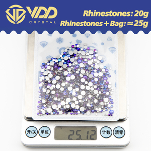 VDD-Diamantes de imitación de cristal de alta calidad, accesorios para decoración de uñas DIY, piedra brillante <span class=keywords><strong>con</strong></span> reverso plano, nuevo color, tamaño mixto, tamaño de la mezcla, - Product Image 2