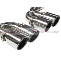 Dual Outlet 304 Edelstahl Chrom Auspuffrohr für BMW X5 F15 Modifiziert auf X5M Endrohre Schall dämpfer spitzen