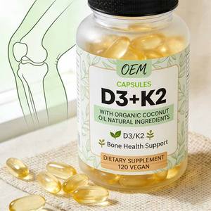Cápsulas Blandas de Vitamina D3 K2 10000 UI Veganas OEM/ODM, Gran Venta, para Adolescentes y Adultos, 120 Cápsulas, Apoyo Inmunológico, Salud Ósea, Personalizadas - Product Image 4
