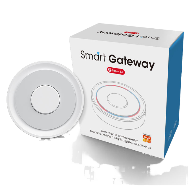 OEM Tuya ZigBee Gateway Ethernet Smart Home Hub Modern Apple HomeKit Smart Life APP Sensor Switch Curtain Motor Plug Light