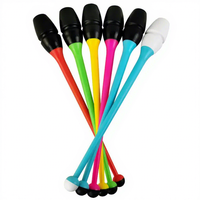 Bâtons de gymnastique rythmique personnalisables unisexes en caoutchouc avec tige en PP de 36/41/45 cm, bâtonnets d'exercice artistique