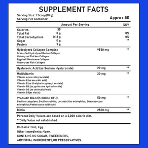 Colágeno en Polvo Premium para Blanquear la Piel, Ayuda a Promover la Salud de las Articulaciones, Suplemento de Multivitaminas y Biotina en Polvo - Product Image 2