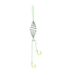 Aohu - Aparejo de Pesca para Carpa Plateada y Carpa Cabeza Grande, Anzuelo Doble con Resorte Antirrotura de Línea, Anzuelo de Pesca de Fondo de 5 Pulgadas - Product Image 2