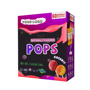 Venta directa del fabricante de múltiples sabores de piruletas 60 gomitas, amigables con alergias, piruletas con sabor a frutas naturales - Product Image 1