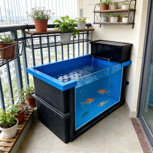 Bassin à poissons en fibre de verre directement de l'usine pour Koi et poissons rouges, bassin extérieur pour l'aquaculture et la décoration - Product Image 2