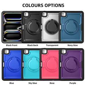 Fonction d'empreintes digitales 360 rotatif pliable Kickstandfor <span class=keywords><strong>iPad</strong></span> 11th 2025 étui pour tablette pour <span class=keywords><strong>iPad</strong></span> Pro 13 étui pour AIR 11 10.<span class=keywords><strong>9</strong></span> - Product Image 2