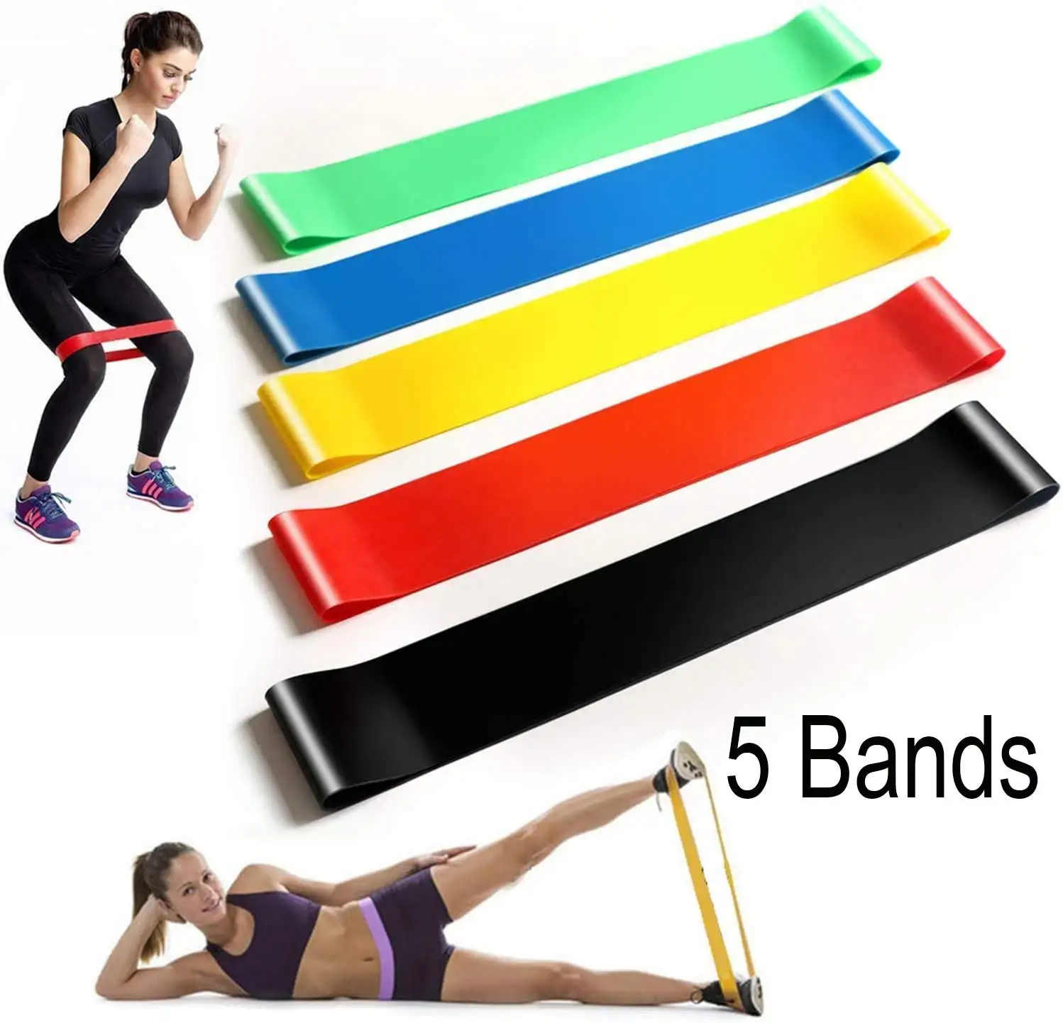 Reasonable price wholesale custom logo gym strength pilates sport rubber fitness elastic resistance bands