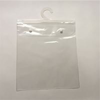 Sacs à vêtements pliables transparents en PVC/PE de haute qualité avec crochet de suspension pour l'affichage et l'emballage de vêtements et de sous-vêtements