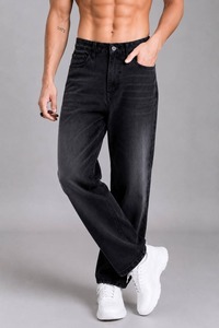 Jean slim en denim pour homme, coupe ajustée, en coton extensible, confortable et flexible, idéal pour le streetwear quotidien – En promotion - Product Image 3