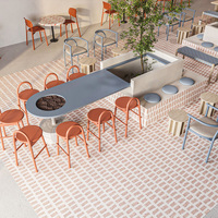 Comptoir de bar à café en bois sur mesure, vitrine à desserts en verre, étagère de boulangerie, design intérieur LED pour la décoration d'un café