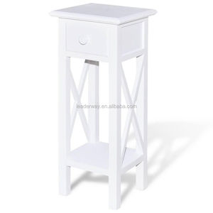 LP20216-W האמריקאי סגנון לבן עץ מסדרון צר bedsid ארון Slim סוף שולחן לסלון חדר שינה - Product Image 1