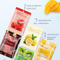 Seomou Oem Fruit Gezichtsmasker Organische Vitamine C Sheet Masker Vorm En Gezicht Gebruik Hydraterende Koreaanse Gezichtsmasker