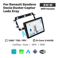 Écran Android MEKEDE X10 X20 X30 X40 1280*720 2K avec ventilateur de refroidissement, Car-play, DSP, GPS pour Renault Sandero, Dacia Duster, Captur, Lada Xray