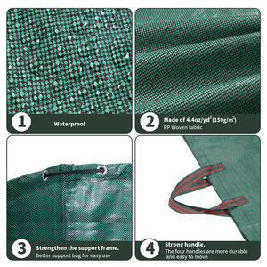 Sac à déchets de <span class=keywords><strong>jardin</strong></span> moderne en PP réutilisable 500L, collecteur de <span class=keywords><strong>feuilles</strong></span> robuste pour la collecte des <span class=keywords><strong>feuilles</strong></span> - Product Image 3