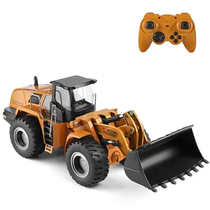 Wholesale mini motor 5 years old-WLtoy 14800 1/14 Kid Remote Control Bulldozer Metal Min Excavator Loader Toy for Boys 10 Years Old vs Huina 580 Harga Mini