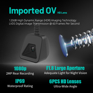 Cámara de Visión Trasera Panorámica Universal para Automóvil con Función Antideslumbrante, Pantalla Táctil Android para Techo, Monitor para Automóvil - Product Image 6