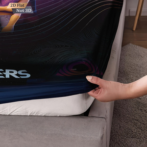 Cross-Biên Giới Săn Bắn Cô Gái Nhóm Ba-Mảnh Mô Hình Phim Hoạt Hình 100% Polyester 200TC Được Trang Bị Tấm Đặt Tùy Chỉnh Chải Giường Bộ Đồ Giường - Product Image 4