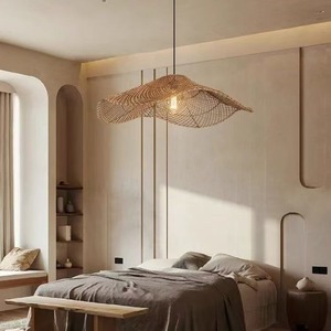 Rattan Chandelier Oval E27 LED Pendant <b>Light</b> For Living Room Bedroom <b>Dining</b> Room - Product Image 5
