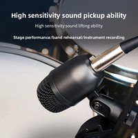 Microphone professionnel pour batterie de jazz et instruments de musique, idéal pour les performances sur scène