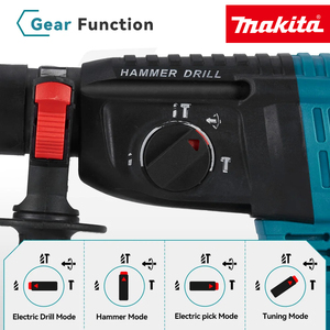 Martillo Perforador Rotatorio 3 en 1 para Decoración del Hogar, Proyectos de Ingeniería y Bricolaje, Martillo Perforador Inalámbrico Eléctrico Makitas - Product Image 3
