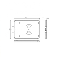 Lecteur-graveur de puces RFID anti-métal 13,56 MHz avec antenne et distance de lecture de 46 cm pour la gestion des fichiers, bibliothèques et livres