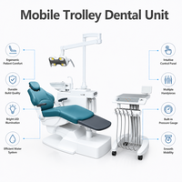 Fauteuil dentaire avec bras pivotant à 180 degrés, utilisation main gauche ou droite, chariot mobile, livraison hospitalière, chirurgie, OEM
