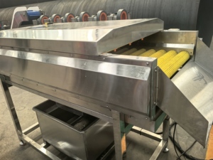 Máquina Motorizada de Acero Inoxidable para Lavar y Pelar Frutas y Verduras con Cepillos Paralelos, 2500W de Potencia y Capacidad de 500-2000kg/h - Product Image 1