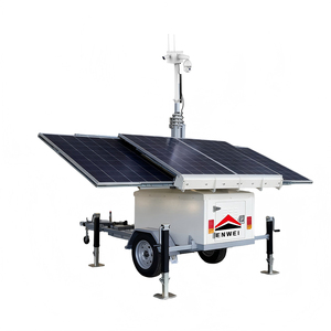 Remorque de sécurité <span class=keywords><strong>autonome</strong></span> à panneaux solaires, caméra vidéo <span class=keywords><strong>solaire</strong></span> portable pour la surveillance des zones minières - Product Image 2