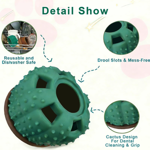 Juguete Interactivo Personalizado para Perros, Dispensador de Comida Lenta, Pelota Masticable, Pelota Rodante, Juguete de Silicona para Perros, Dispensador de Golosinas - Product Image 2