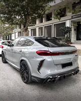 Kit de carrocería de estilo LD para BMW X6M F96 falda de labio delantero de fibra de carbono difusor trasero Spoiler Kit de cuerpo ancho