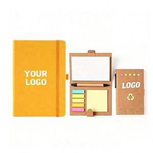 Wholesale Custom Notebook Foil Hot Stamp Printing Logo Promo Business Gift Notebooks Hard Cover Pu <b>Leather</b> Cover Notebook - Product Image 1
