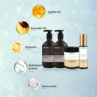 Sampo wig dan kondisioner pembersih Anti keriting rambut manusia Jojoba sampo ekstensi rambut minyak biji label pribadi