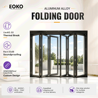 Portes pliantes de patio EOKO résistantes aux ouragans et à l'eau de la Floride avec double vitrage, portes françaises extérieures pour maison et villa