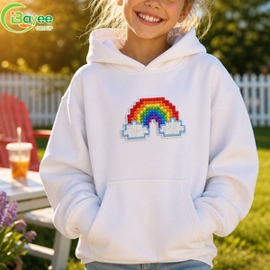 Patch brodé personnalisé 3D écologique en forme d'arc-en-ciel, à thermocoller pour vêtements, chapeaux et sacs - Product Image 3